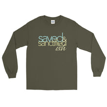 Load image into Gallery viewer, Saved and Sanctifiedish Long Sleeve Shirt